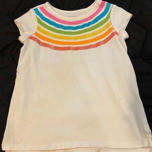Lands End Sparkly Rainbow Tee - Size L (6x/7)